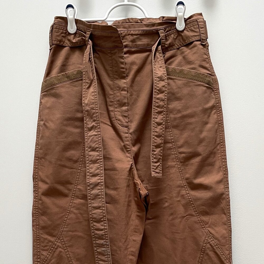 High Waisted Paper Bag Pants, Size 8